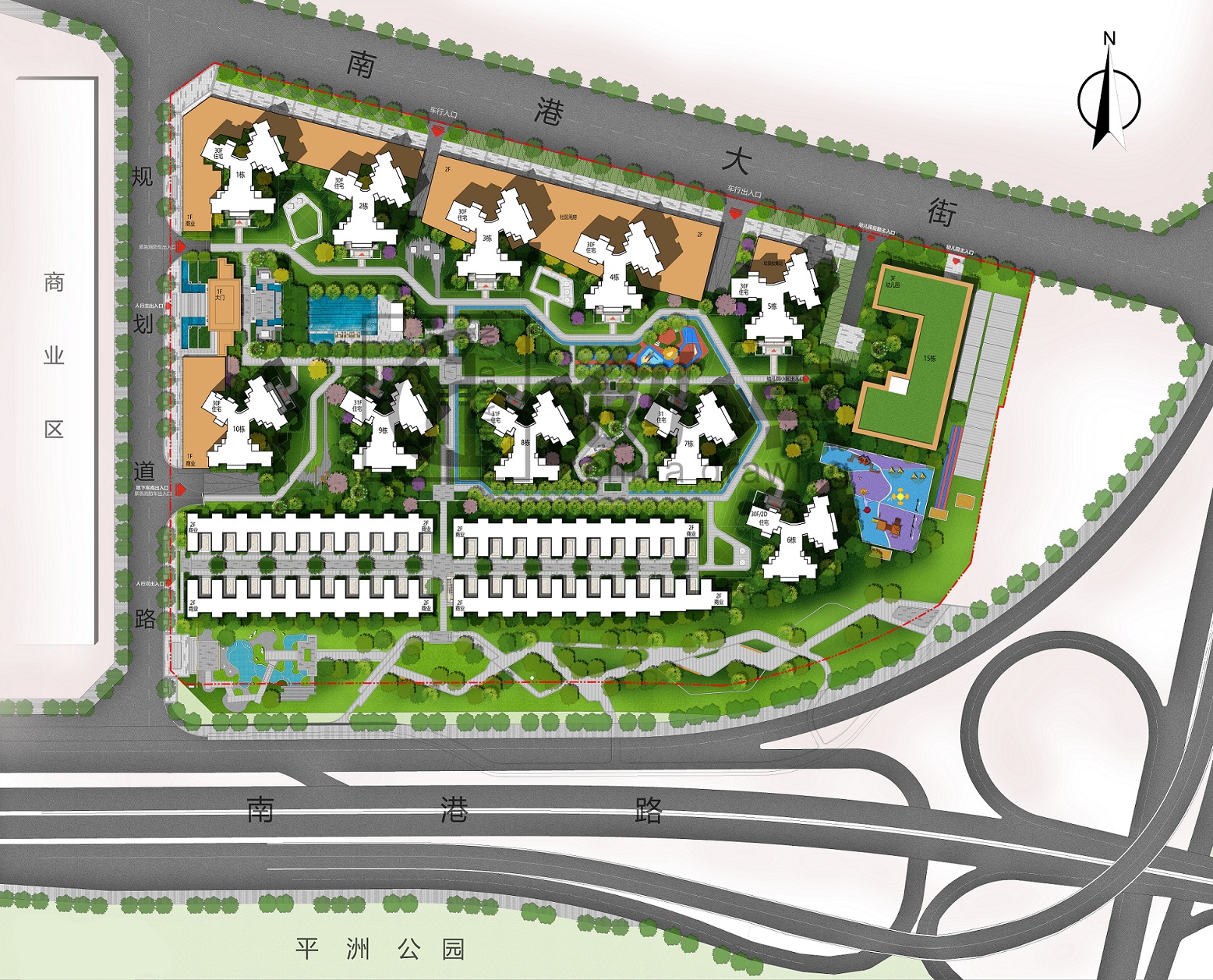 彩色总图|建筑制图-创点设计